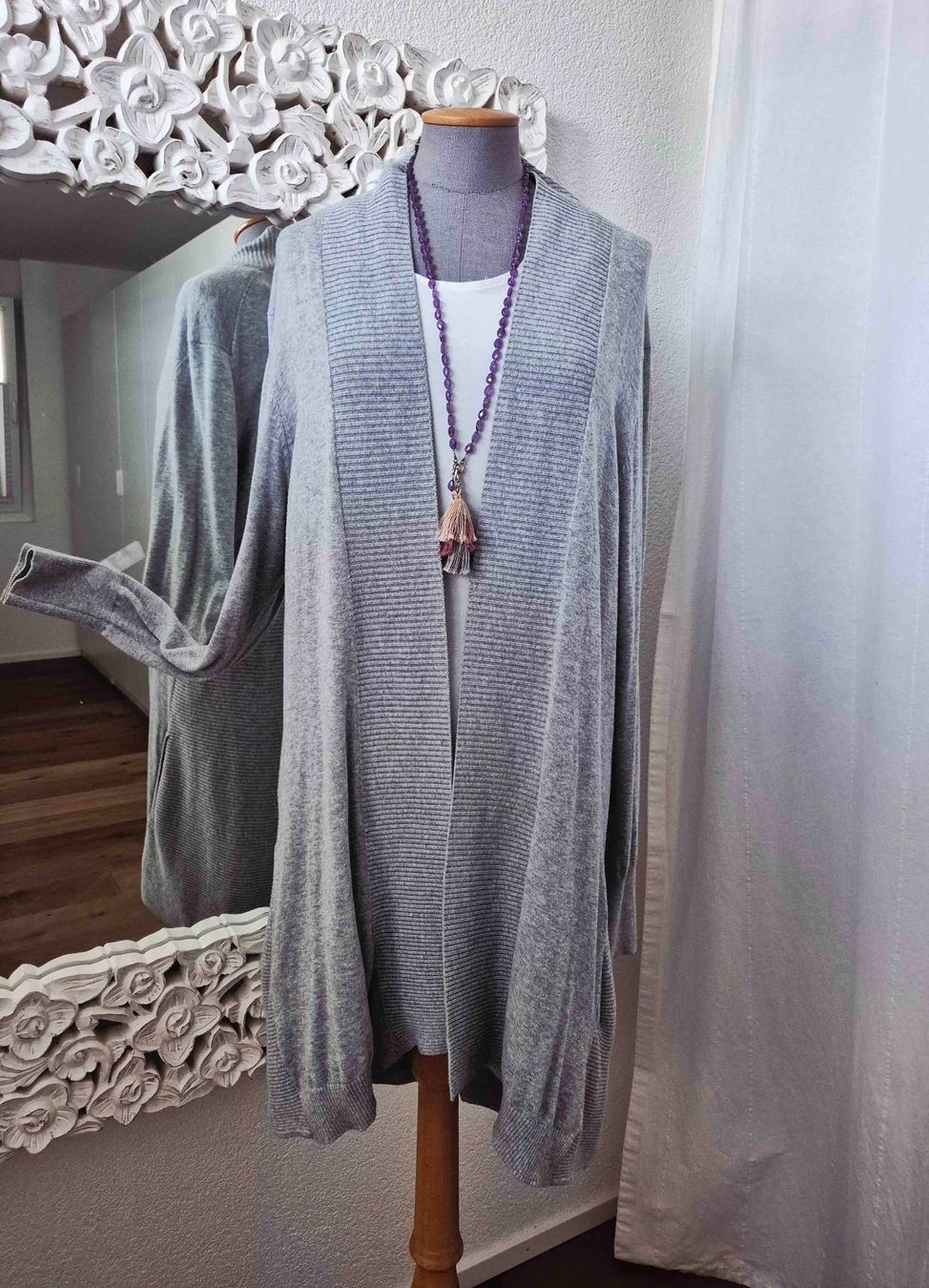 Giacche: GRAUE STRICKJACKE von REPEAT Gr.40, passt zu NILE – Nuovo (secondo la descrizione) da Algetshausen venduto da Engel-99