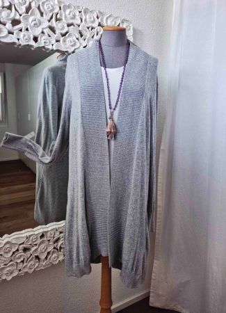 GRAUE STRICKJACKE von REPEAT Gr.40, passt zu NILE