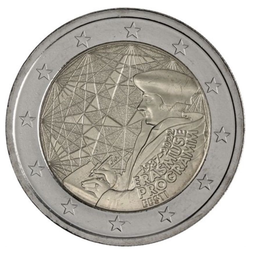 Tutti le monete: Estland 2 Euro 2022 - Erasmus-Programm – Nuovo (secondo la descrizione) da Emmen venduto da III-II-I-meins