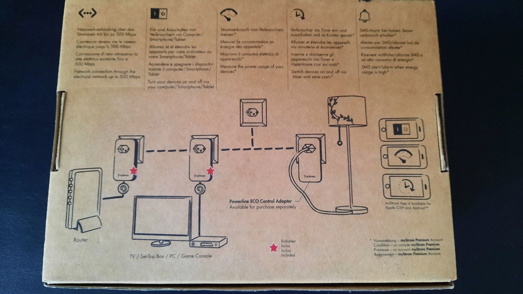 myStrom Unità & Adattatore: MyStrom ECO LAN Starter-Kit, Powerline, 500 Mbps – Usato da Baden venduto da Boroda 5