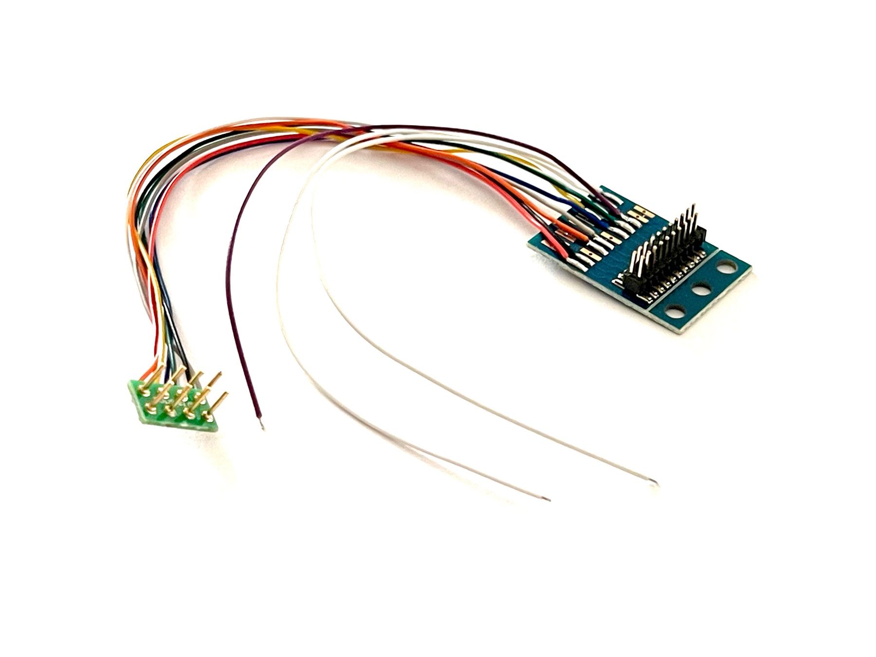 Modellini di ferrovie: Adapter 21MTC-Sounddecoder zu NEM 652-Stecker +Lautspr.Kabel – Nuovo e nell'imballaggio originale da Brügg BE venduto da telegraphrail 3
