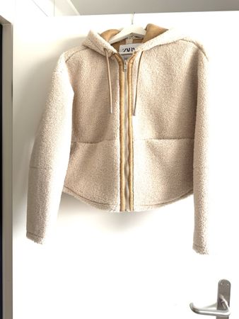 Finkost! Kuschelige Zara Teddy Jacke Gr XS creme Hoodie Reis