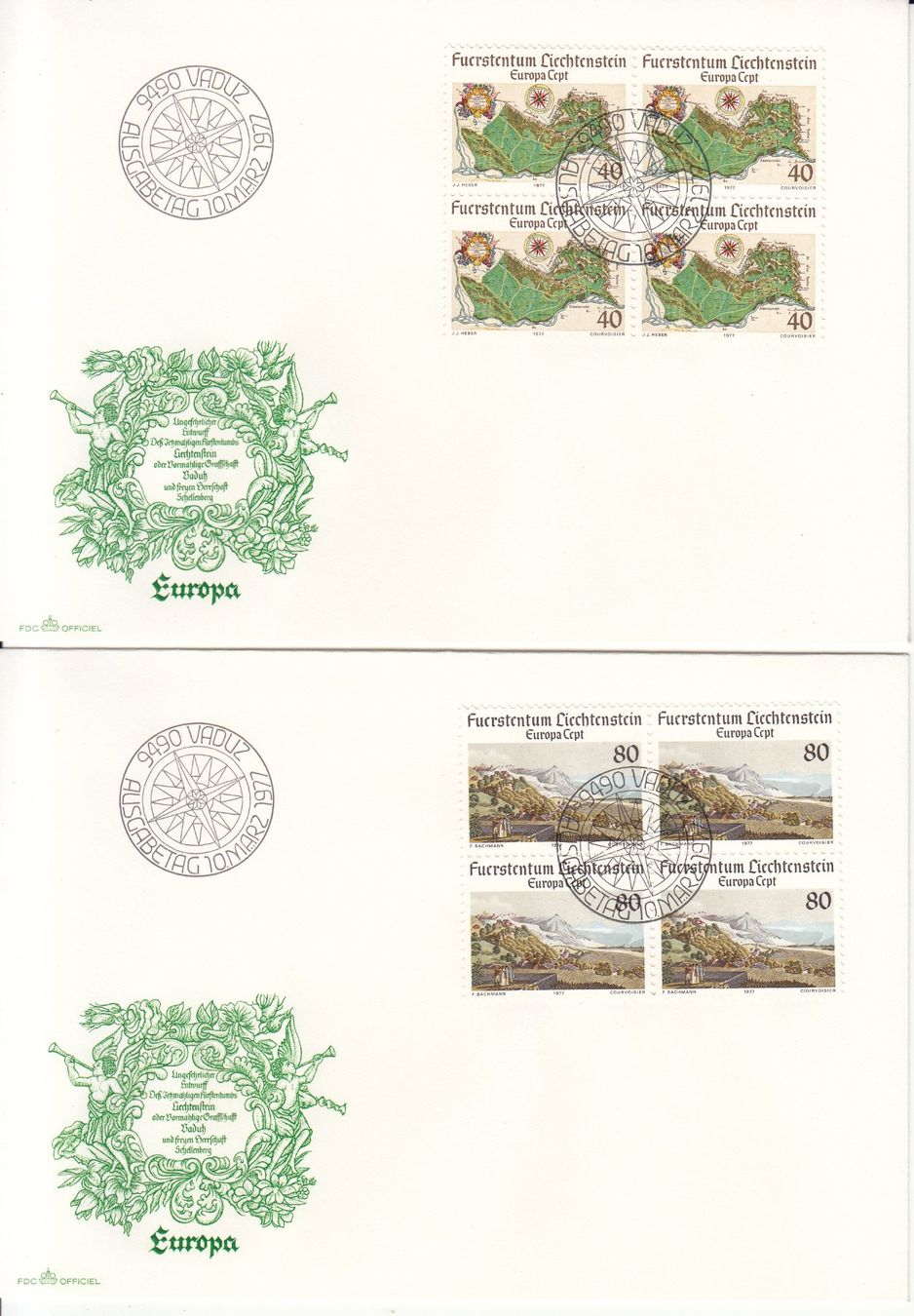 Tutti i francobolli: LBK 605 - 606 im 4er-Block FDC – Usato da Bürglen TG venduto da StampGraf
