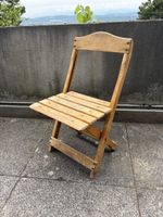 Ancienne Petite Chaise Pliante en Bois