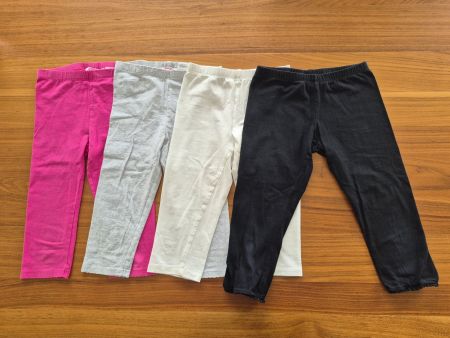 4 x Caprileggins / 3/4-Leggins Gr. 128