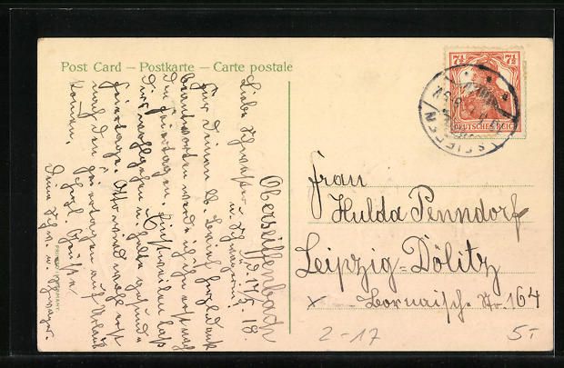Cartoline postali: Präge-AK Pfingsgruss, Postkutsche mit V – Usato da Berlin venduto da bartko-reher 1