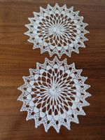 2er Set gehäkelte Deckchen Dm. 21cm