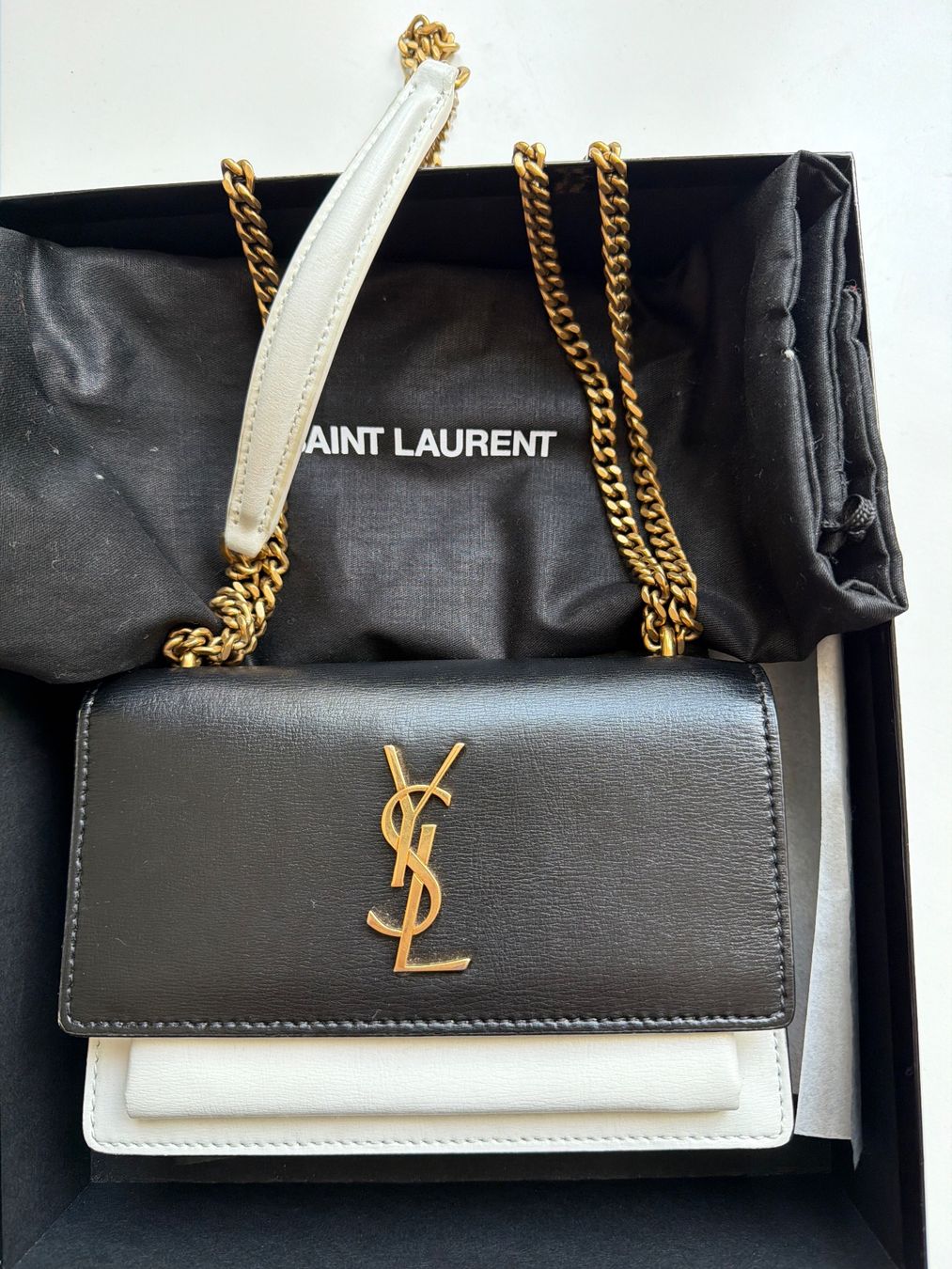 Saint Laurent Borse da donna: YSL sunset bicolor Bag,  Gold Logo – Nuovo (secondo la descrizione) da Agra venduto da Milena_L