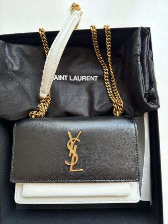 YSL sunset bicolor Bag,  Gold Logo