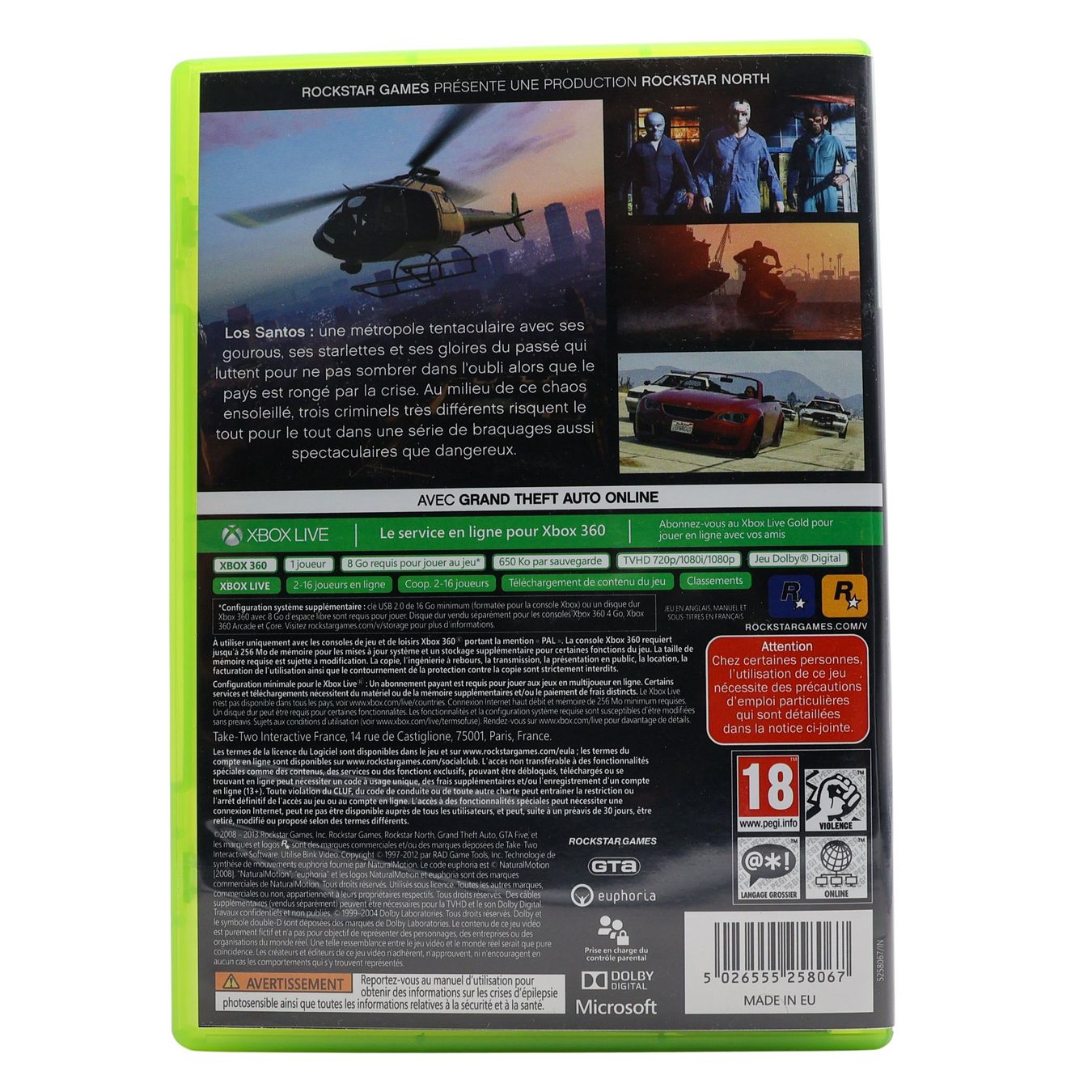Spiele: Grand Theft Auto V - XBOX 360 – Gebraucht aus Paudex von dindeboy 1