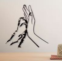 Metall Wandkunst Hundepfote / Hand (30 cm)