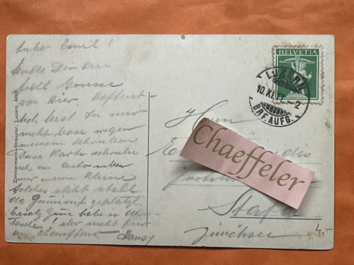 Cartes postales: 1911 Luzern, Wasserturm mit Rigi￼ – D'occasion à Zürich par Chaeffeler 1