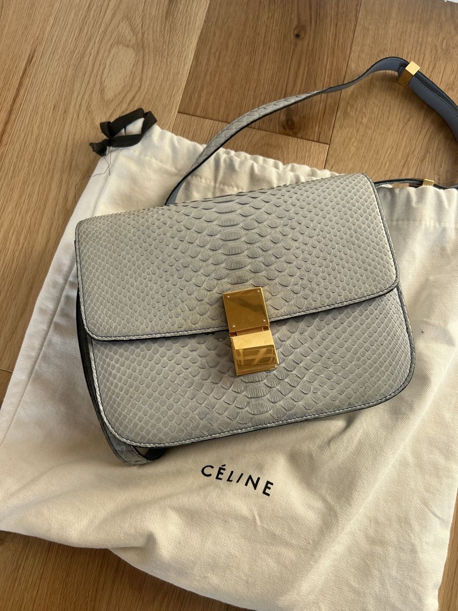 Celine Sacs: Sac Celine box Python Bleu – D'occasion à Lutry par roxypoxy