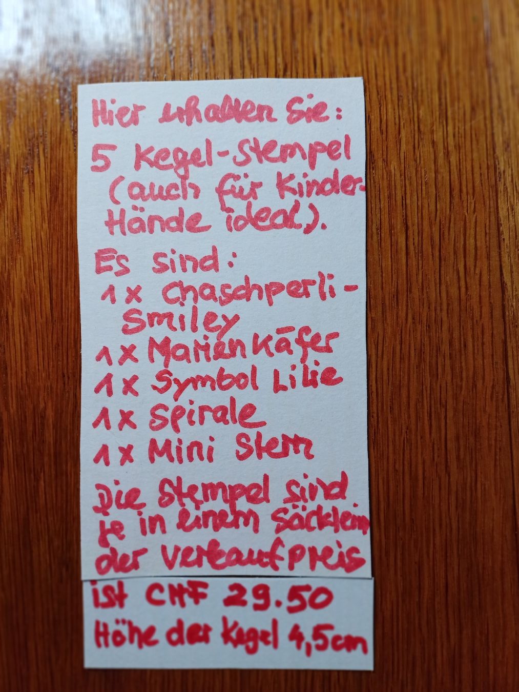 Tampons: 5 Kegelstempel Mini Nr.1 – Neuf (Voir description) à Gächliwil par lesidees 8