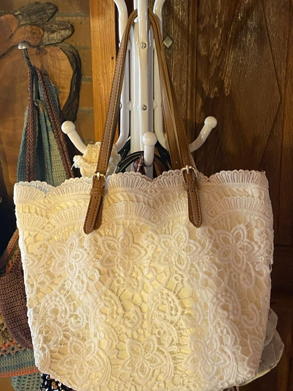 Borse da donna: VINTAGE HANDTASCHE HÄKEL STYLE-WEISS – Nuovo (secondo la descrizione) da Meienried venduto da ManuelaBoutique 8
