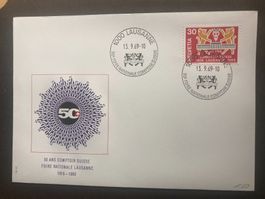Schweiz 1969 Sonderst. Cachet Marke 50 J Comptoir S Lausanne