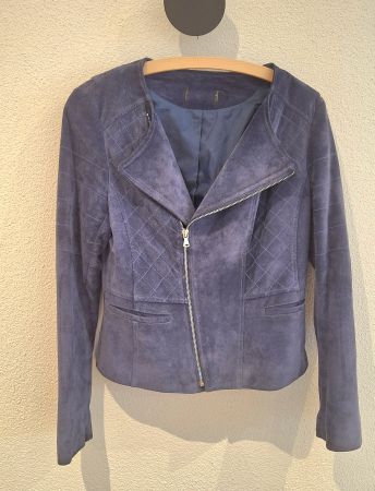 Wildlederjacke von Heine Gr. 38 jeansblau