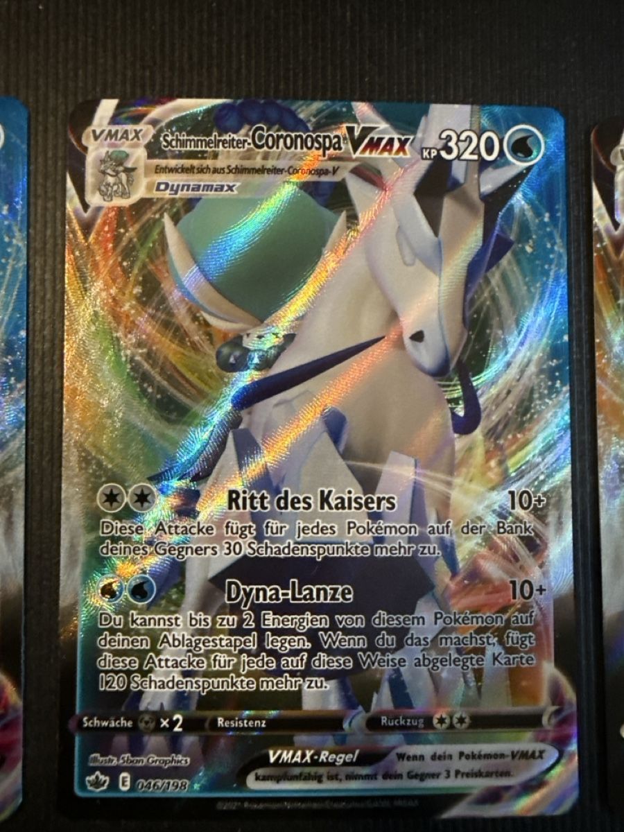 Pokémon Carte collezionabili: Pokemon Schimmelreiter-Coronospa VMAX Holo – Usato da Zürich venduto da max_kn88 2