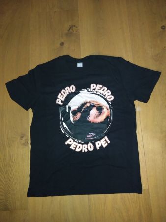 T-Shirt Pedro Pe Waschbär Grösse M schwarz