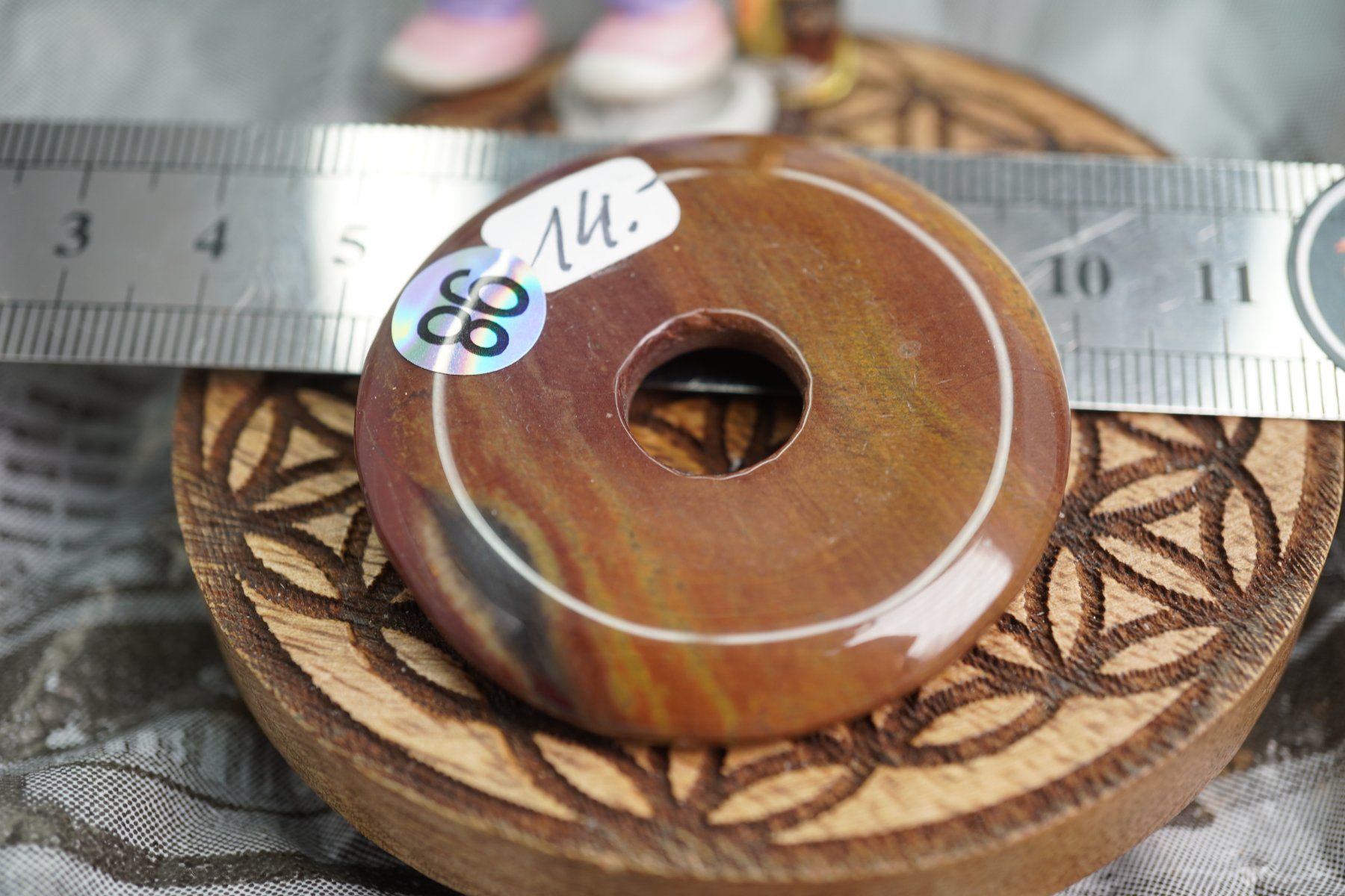 Minerali & Pietre curative: Sunset Jaspis        ca40mm     Top  Pi Scheibe – Nuovo e nell'imballaggio originale da Eschenbach SG venduto da topstone 2