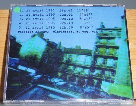 CD: Philippe Ehinger - La Transparence d'Une Oreille a Contre... – Usato da Unterbäch venduto da laqug 1