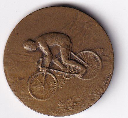Médaille Vélo Desaide Bronze 46 Mm / 44,3 G - Original #KQZ83 - Très Bel état