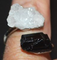 Ring L-7730 – Turmalin & Bergkristall – 18 mm Innendurchmess