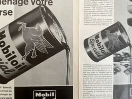 Mobiloil - 2 alte Werbungen / Anciennes réclames 1960