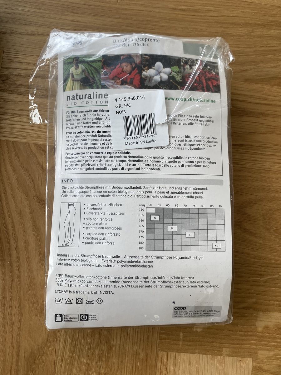 Coop Strümpfe & Strumpfhosen: Strumpfhose Grösse M – Neu und originalverpackt aus Blauen von Baggi 1