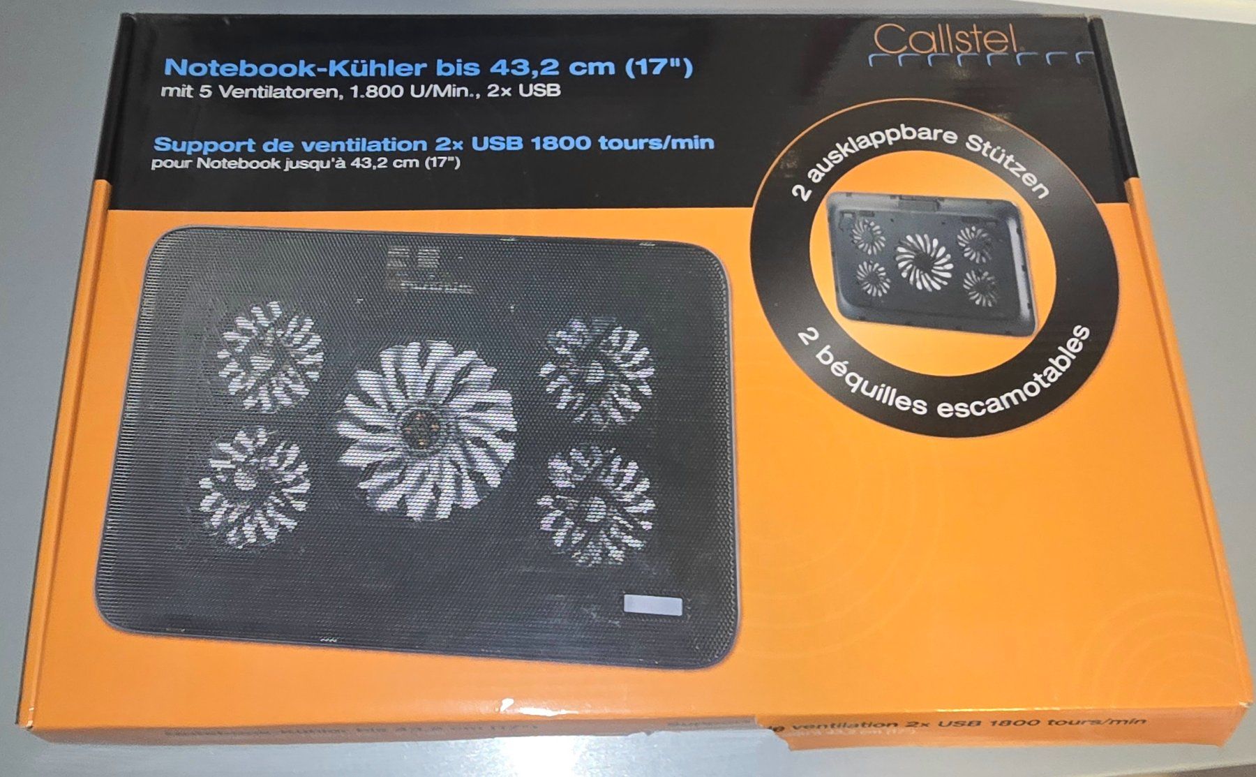 Ventilatori: Support ventilé  laptop gaming 17" – 5 ventilateurs – Usato da La Chaux-de-Fonds venduto da Bab_bkc6 2