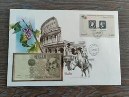 Banknoten-Brief Italien !!!!!!!