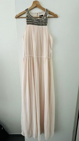 Maxikleid VILA rosa Grösse L mit Perlenbesatz