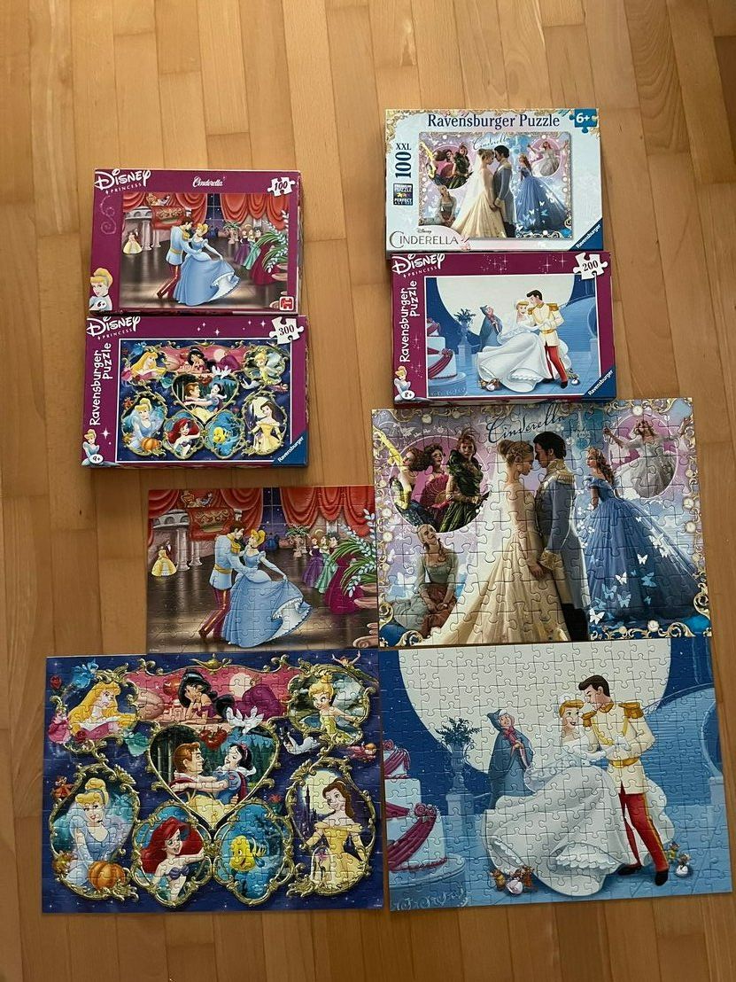 Disney Puzzles: 4 Prinzessinen-Puzzles "Disney" – Gebraucht aus Muttenz von Juvenile33 1