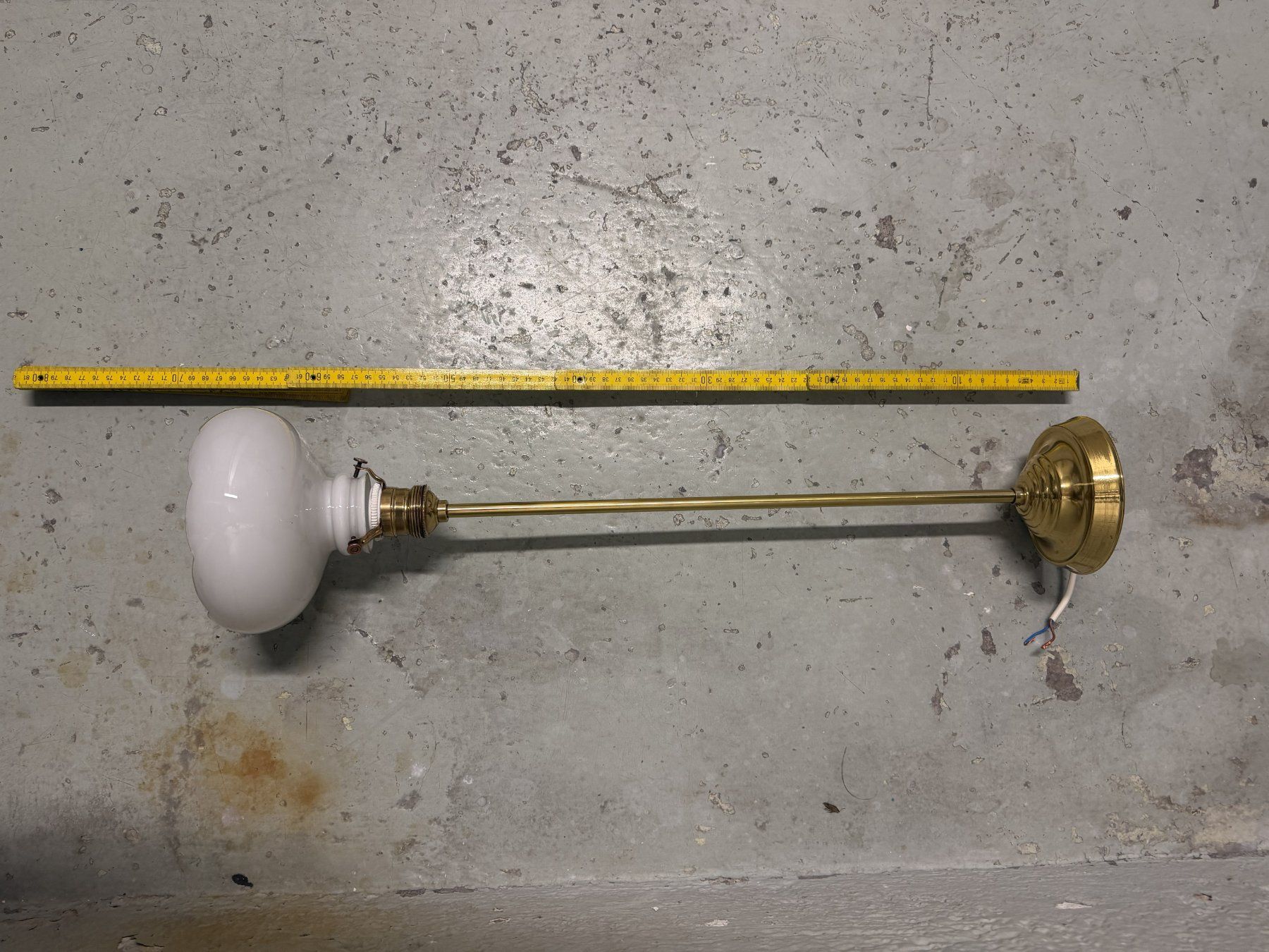 Lampadari & plafoniere: Original Jugendstil Pendelleuchte Messing Opalglas – Usato da Basel venduto da Roberto002 3