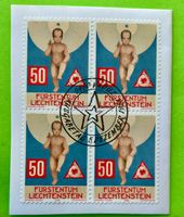 Briefmarken aus Liechtenstein 4 er Block mit Papier 