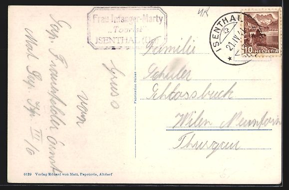 Cartoline postali: AK Isenthal, Teilansicht mit Kirche – Usato da Berlin venduto da bartko-reher 1