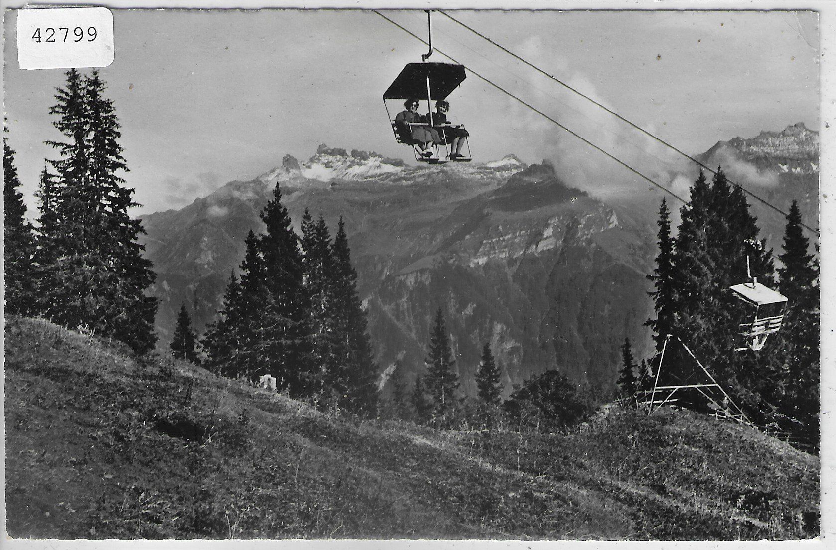 Cartoline postali: Braunwald - Sesselbahn Gumen – Usato da Ettingen venduto da Kartenplanet