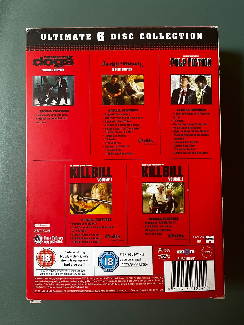 Tous les DVDs: The Quentin Tarantino Collection – D'occasion à Mollis par zurichakos 2