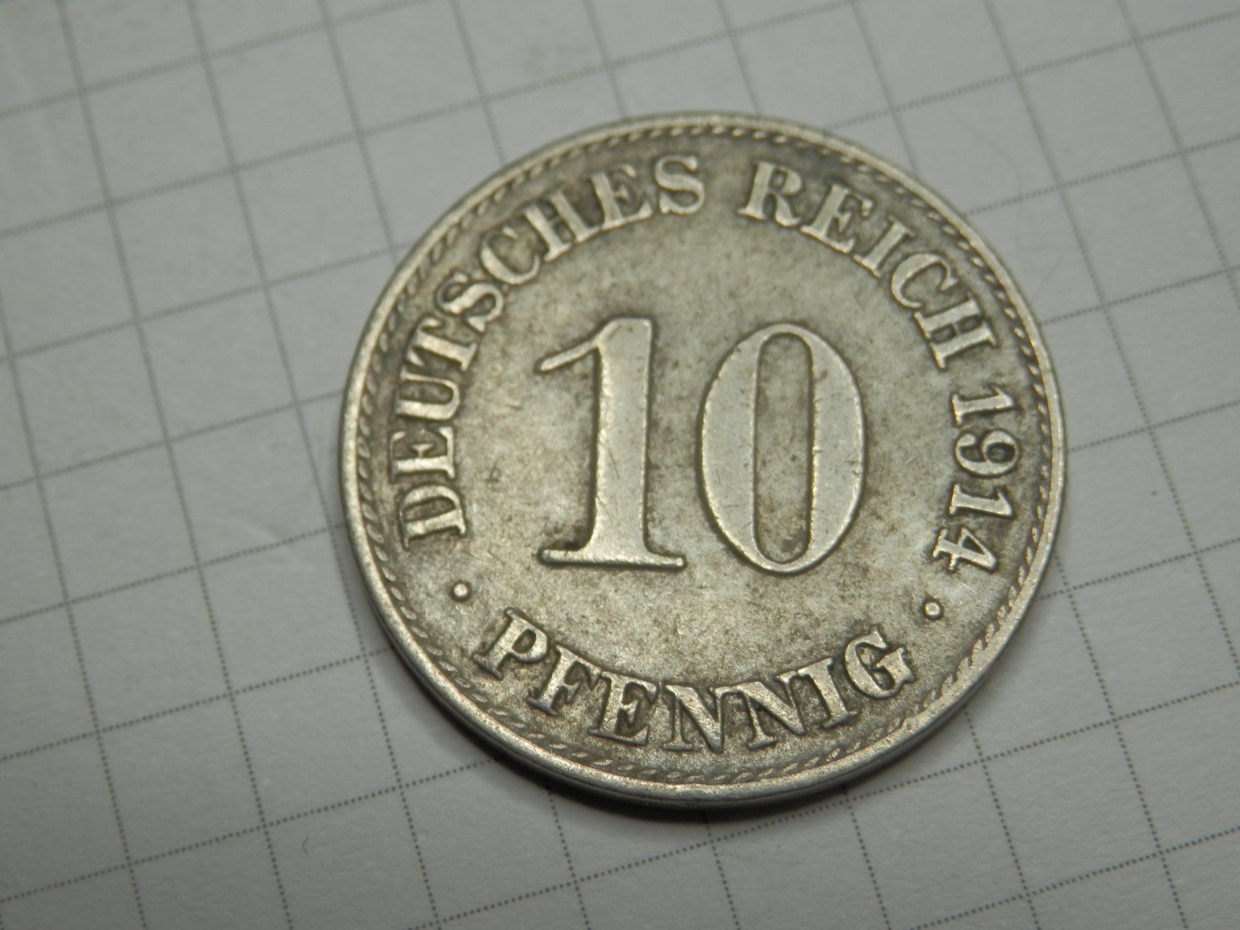 Tutti le monete: Deutschland 10 Pfennig, 1914 – Usato da Weiach venduto da weiach81
