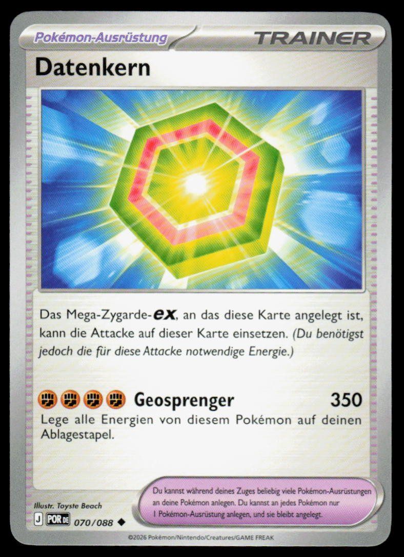 Pokémon Carte collezionabili: Pokemon Datenkern 070/088 – Usato da Herisau venduto da Pokemon2025