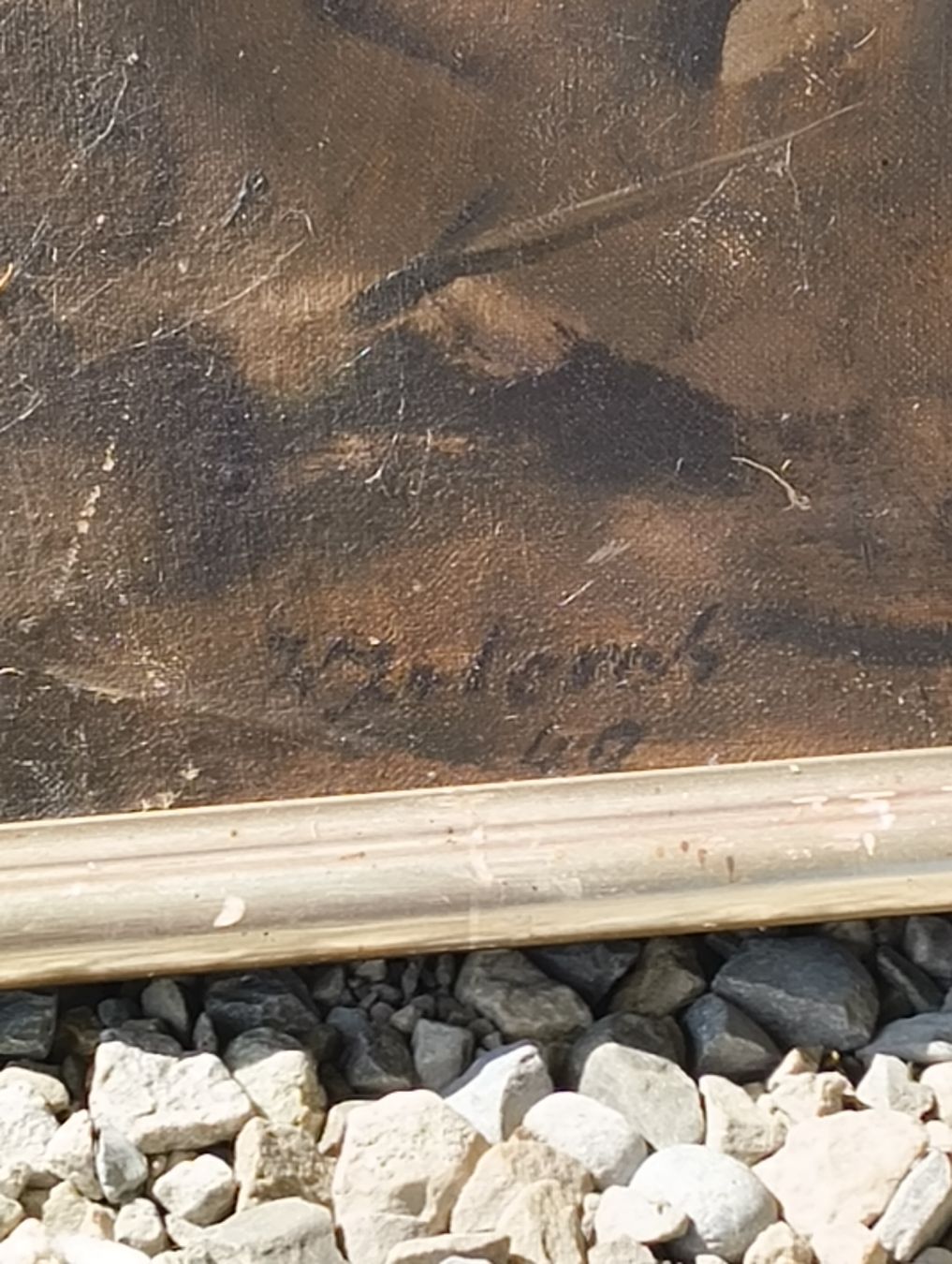 Dipinti: Gemälde "Kartoffelernte" Öl auf Leinwand – Usato da Rossrüti venduto da derMarktschreier 3