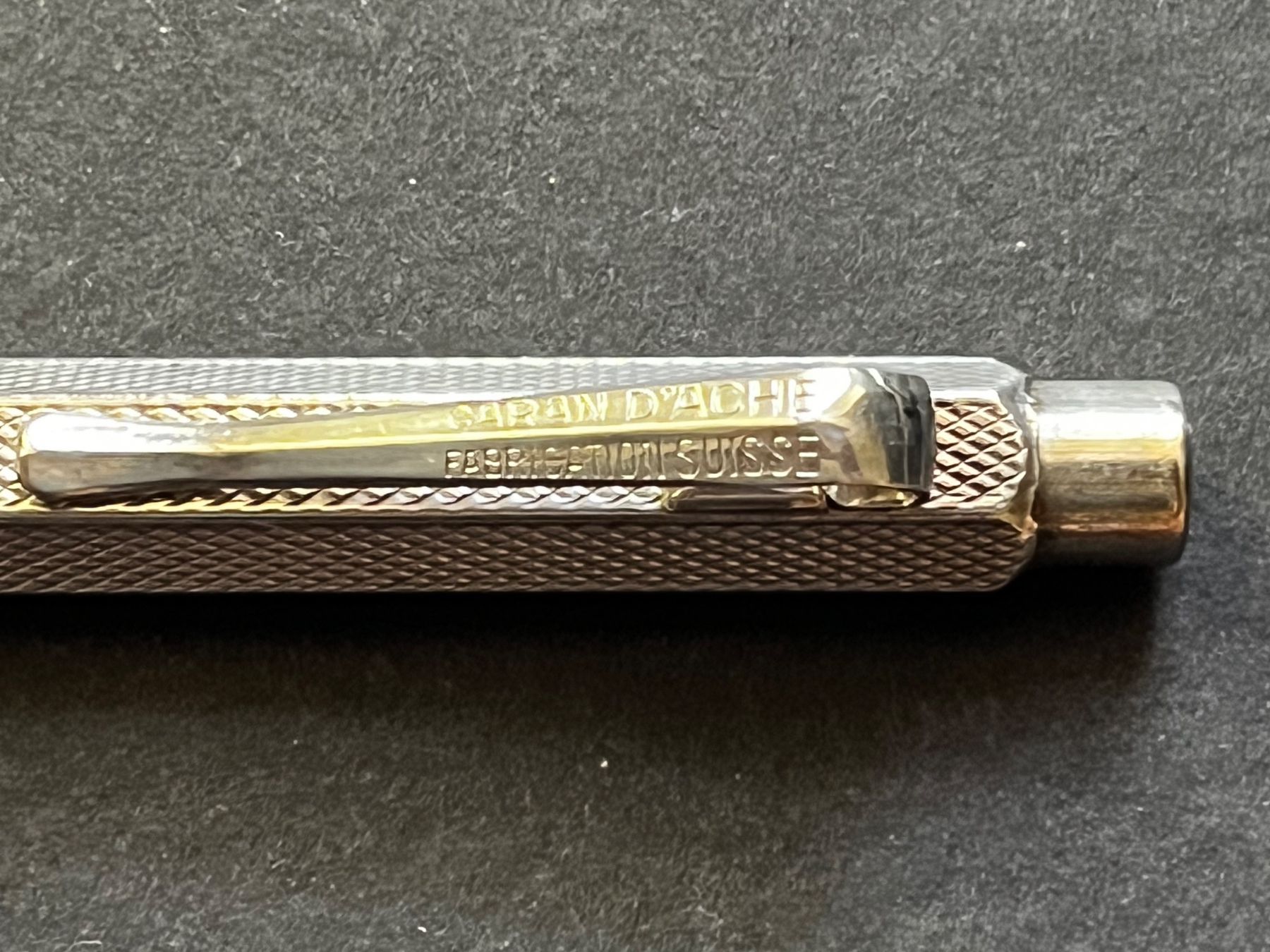 Caran D'Ache Penna & Evidenziatori: Alter Caran d’Ache Ecridor Minenhalter "Gitter" versilbert – Usato da Zürich venduto da FV.vintage 2