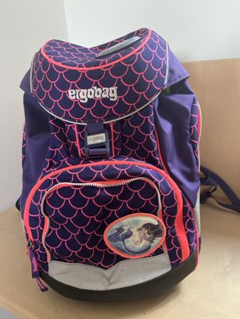 Ergobag Schulrucksack Set Meerjungfrau Grösse M guter Zustan