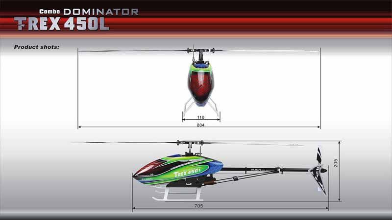 Align Modellismo RC: T-Rex 450L Dominator mit Brain 2 – Usato da Möhlin venduto da Trophy 7