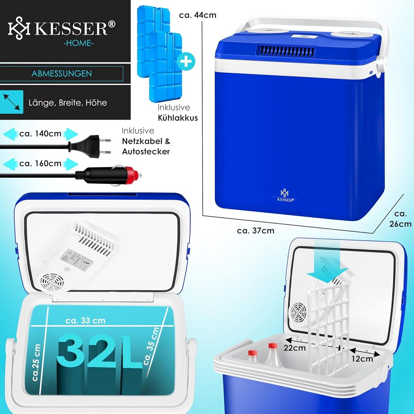 Mobicool Kühlschränke & Kühlen: KESSER 32L Kühlbox Blau – Neu und originalverpackt aus Bottighofen von zaap 7