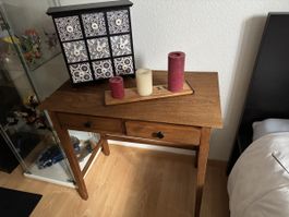 Petit bureau en bois avec 2 tiroirs 75x48x75cm