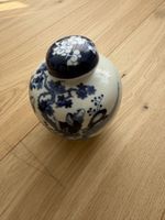 Vintage chinesische Porzellan Dose blau-weiss mit Deckel