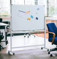 150 x 100 cm Whiteboard auf Rollen Mobil magnethaftend NEU