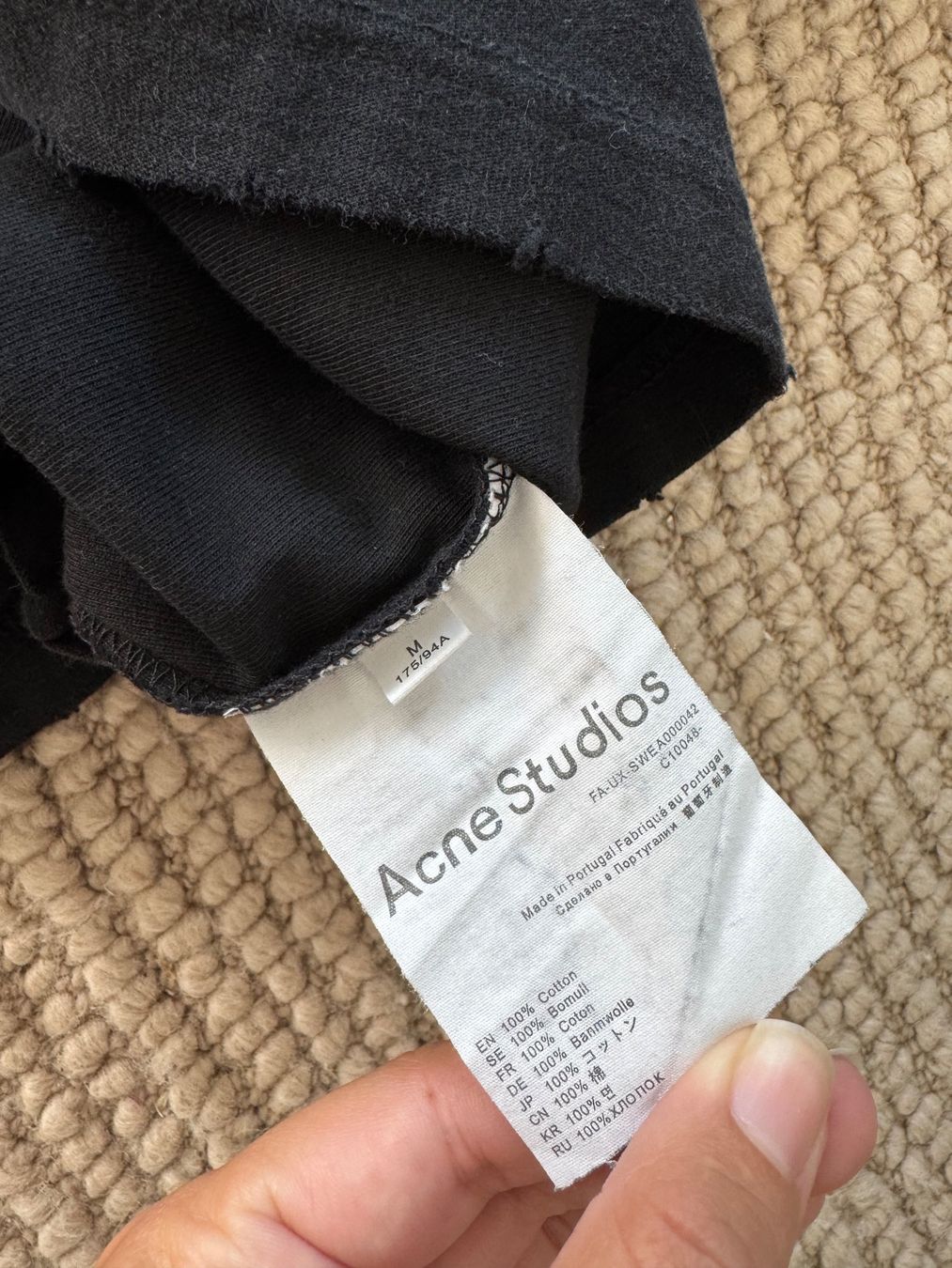 Acne Studios T-shirt: Acne Studios Longsleeve Gr. M, Farbe schwarz – Nuovo (secondo la descrizione) da Triesen venduto da atos87 2