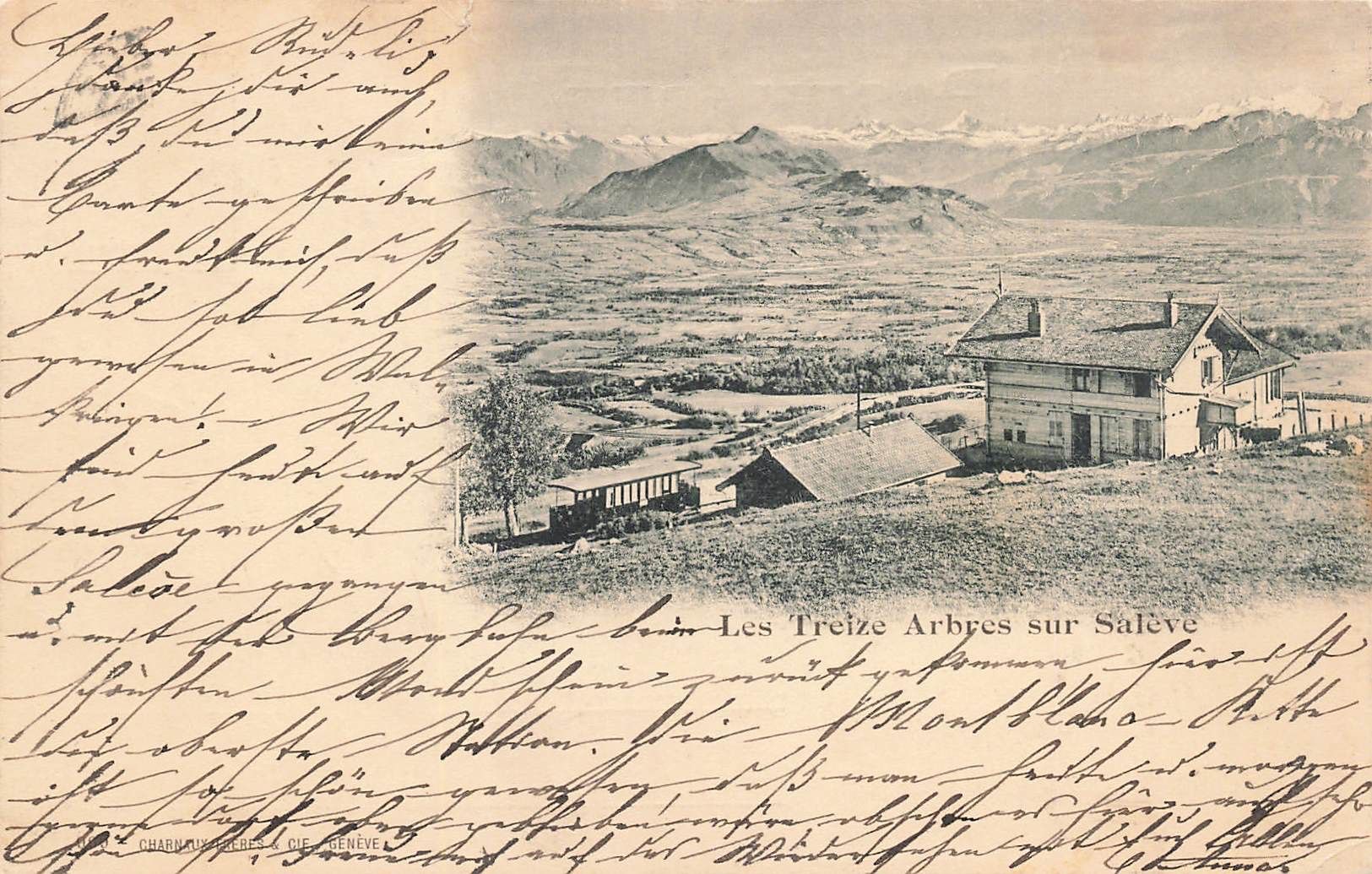 Cartoline postali: Les treize arbres sur saleve – Usato da Biasca venduto da Blenio71